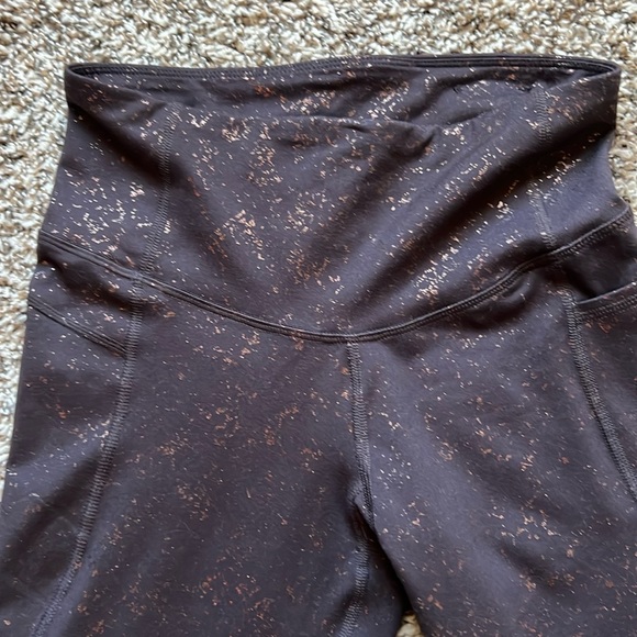 C9 by Champion brown yoga leggings with metallic gold sparkles, sz small - Picture 3 of 6